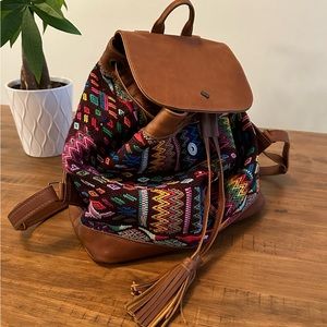 Nena & Co OOAK Huipil Bucket Backpack